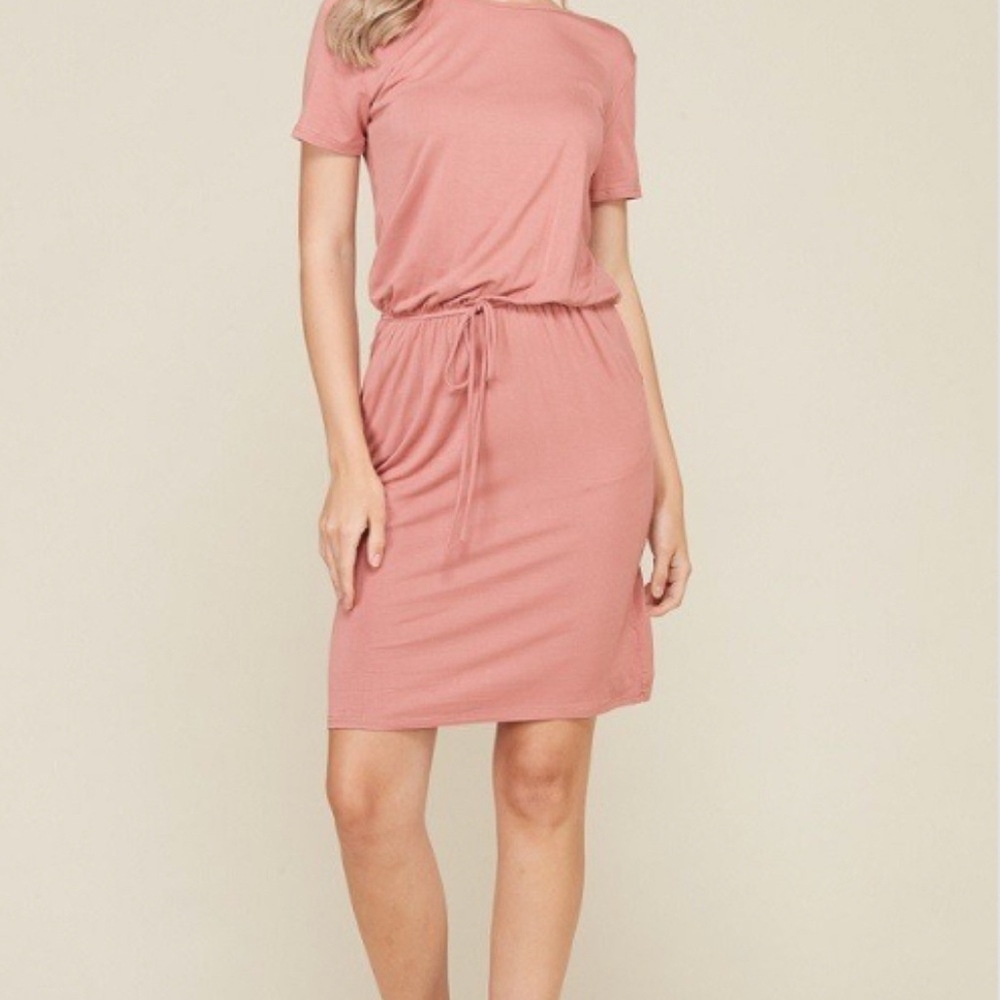 Casual Summer Dress - Light Brick